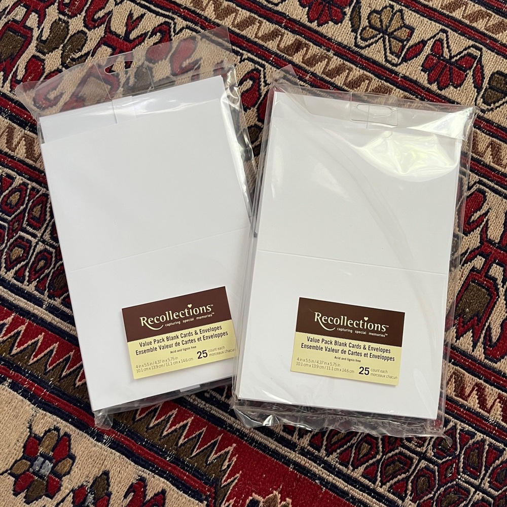 Recollections White Blank Cards & Envelopes